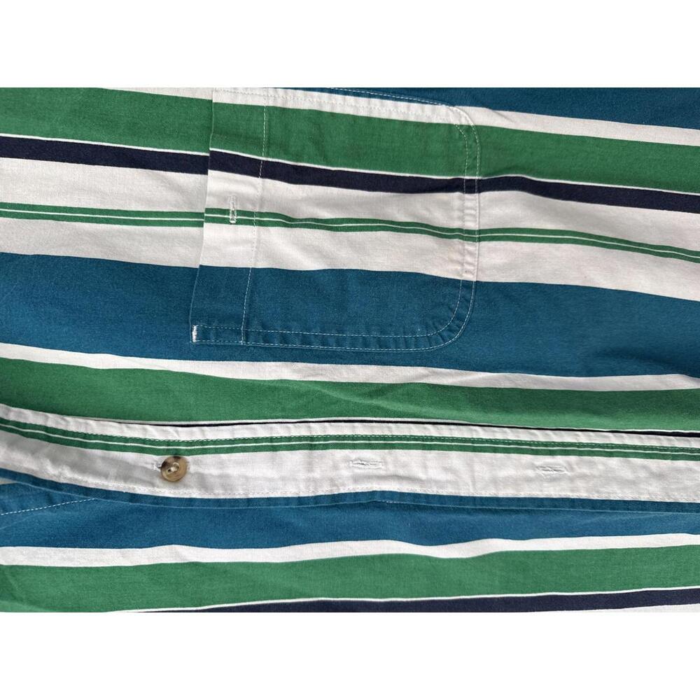 Vintage Basic Editions Striped Button Shirt XL Te… - image 4